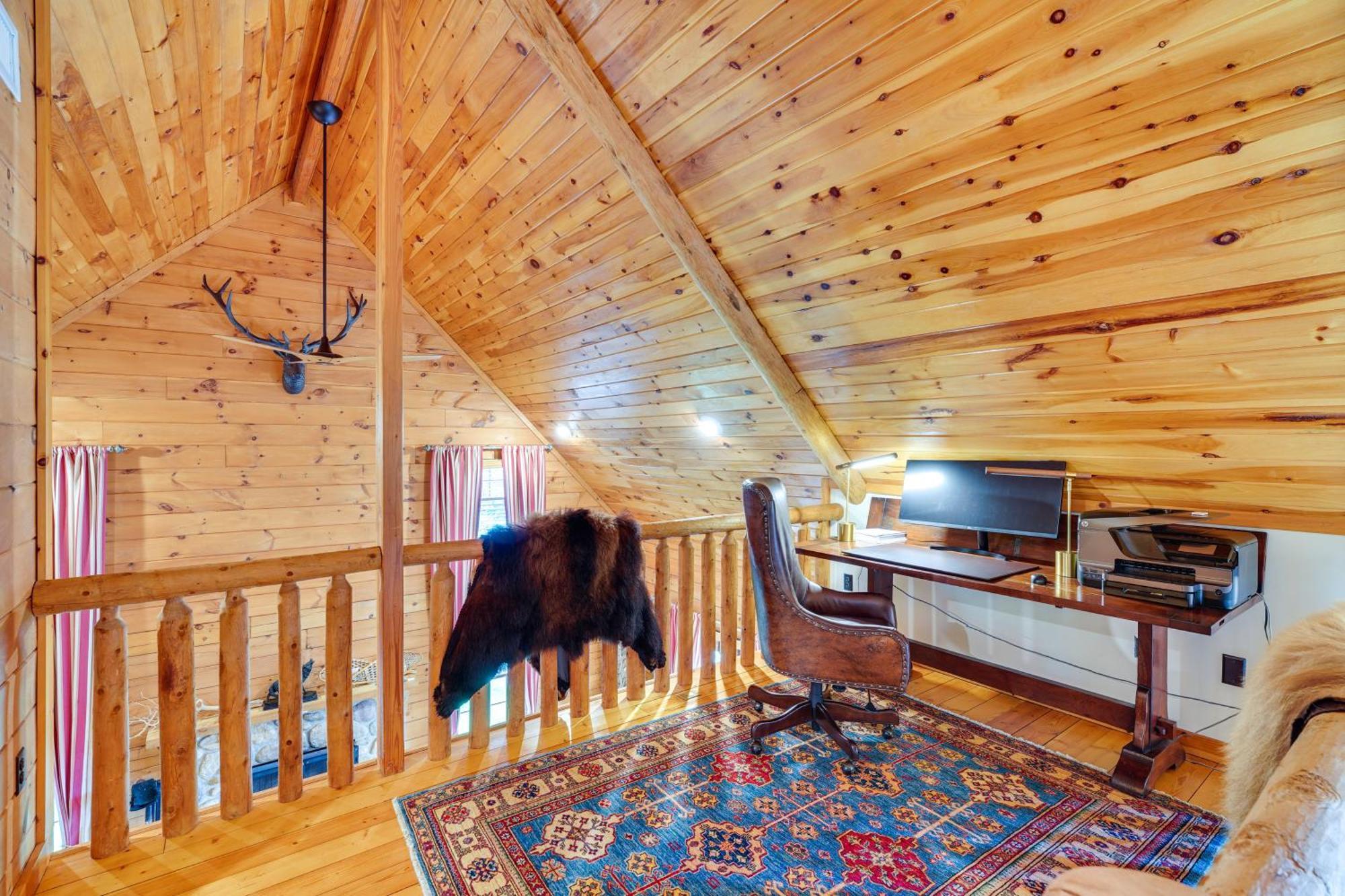 Luxury Log Cabin With Ev Charger And Mtn Views! Blairstown Dış mekan fotoğraf